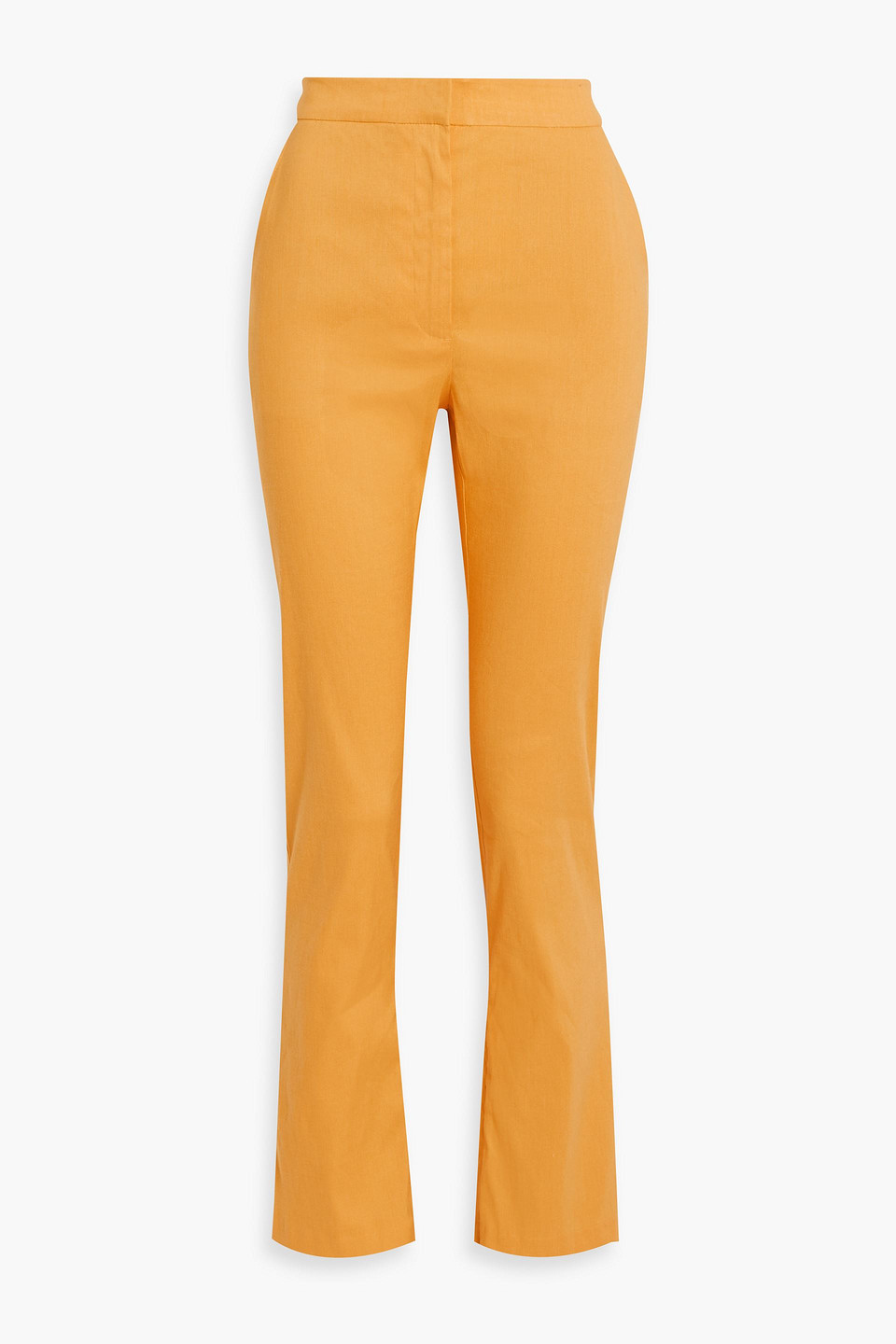 Derek Lam 10 Crosby Linen-blend Slim-leg Pants In Saffron