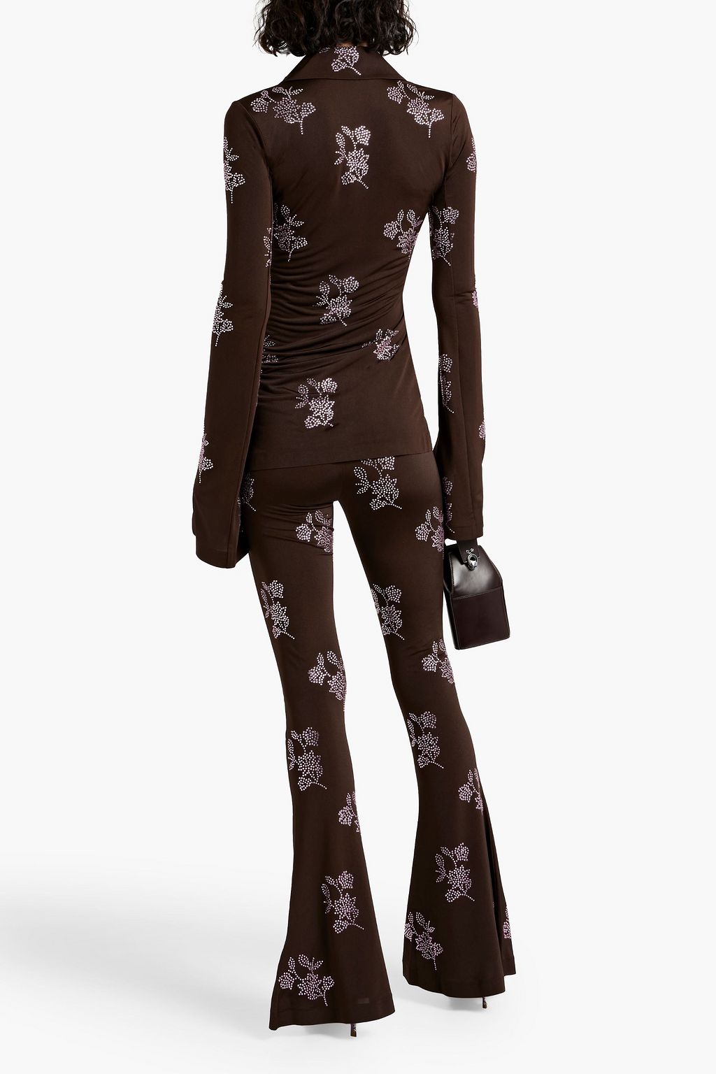 16ARLINGTON Koro embellished stretch-jersey flared pants