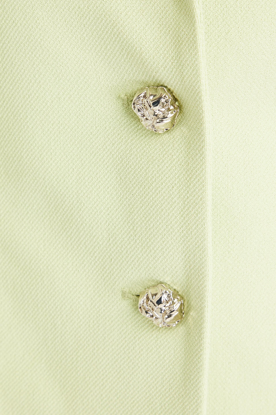 Ganni Green Notched Lapel Blazer In Light Green