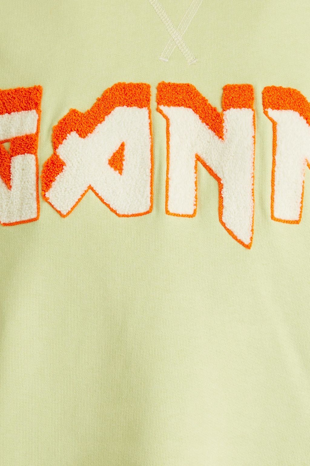 GANNI Embroidered cotton-fleece sweatshirt