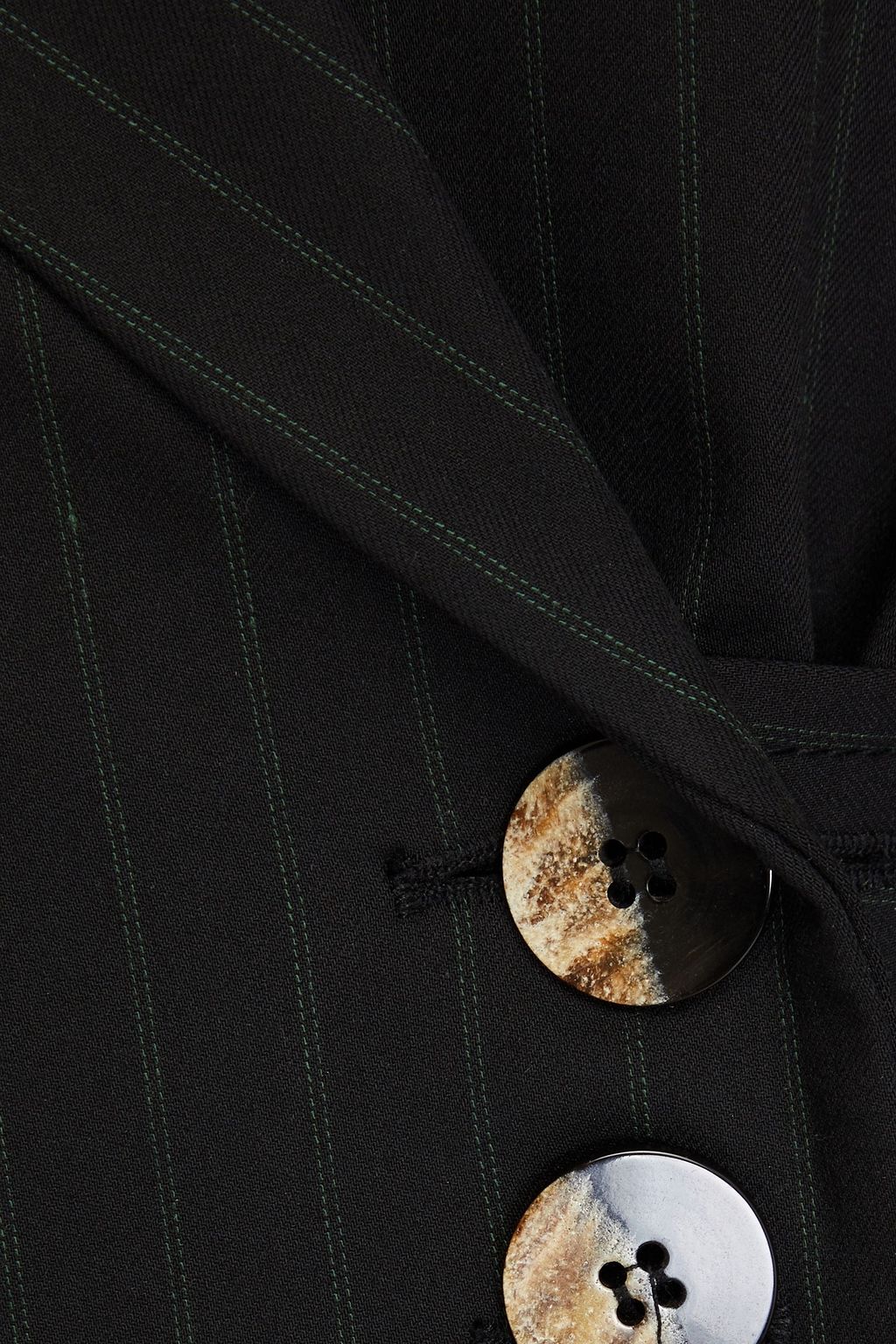 GANNI Pinstriped twill blazer