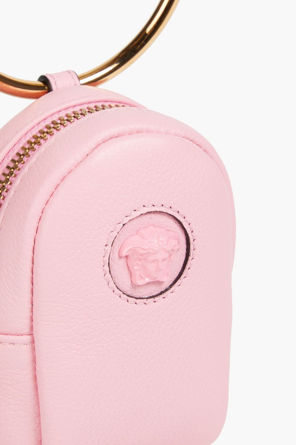 VERSACE حقيبة يد من الجلد الحبيبي