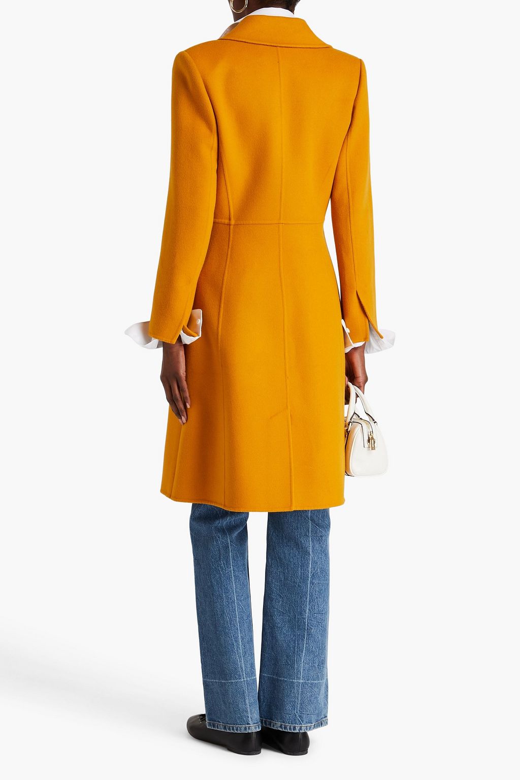 OSCAR DE LA RENTA Doublebreasted wool and cashmereblend felt coat