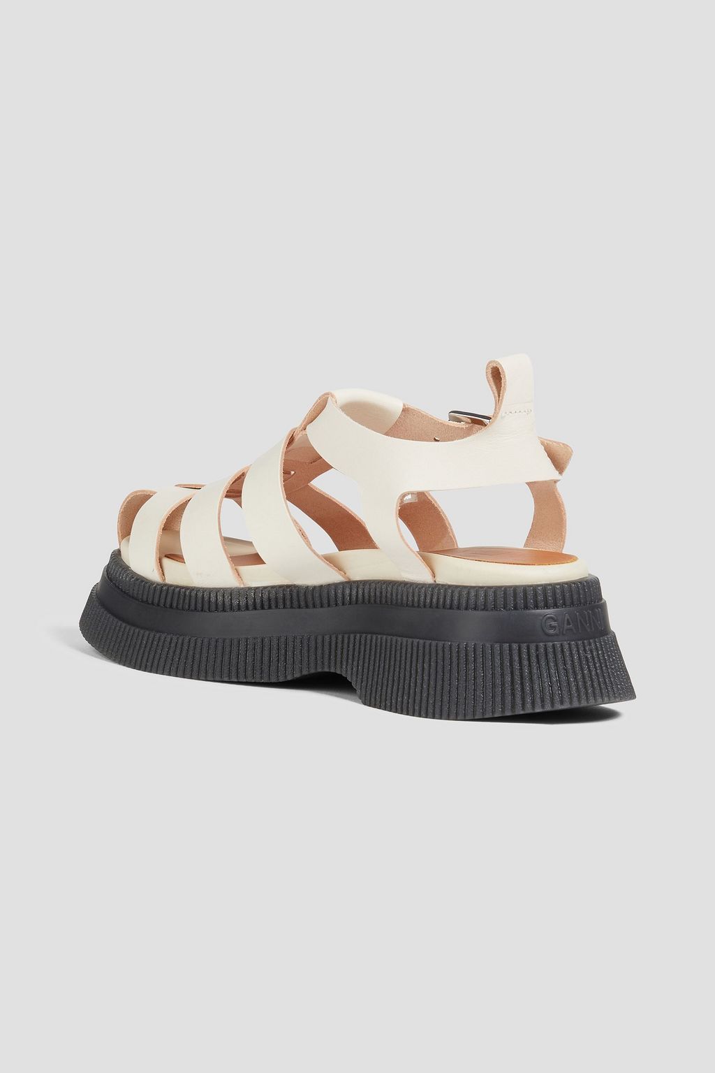 GANNI Leather platform sandals