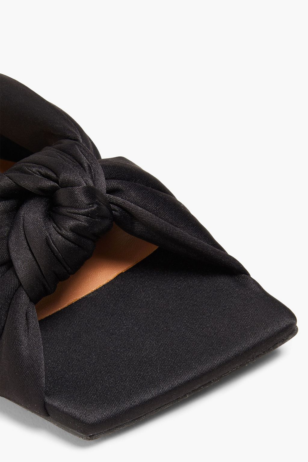GANNI Knotted sateen sandals