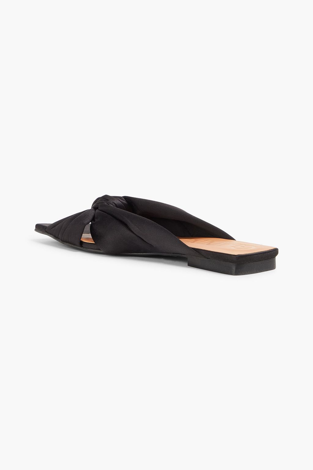 GANNI Knotted sateen sandals