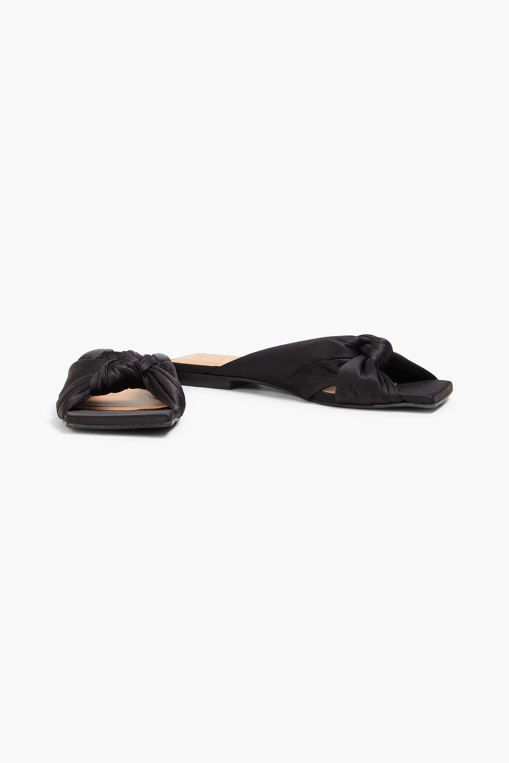 GANNI Knotted sateen sandals