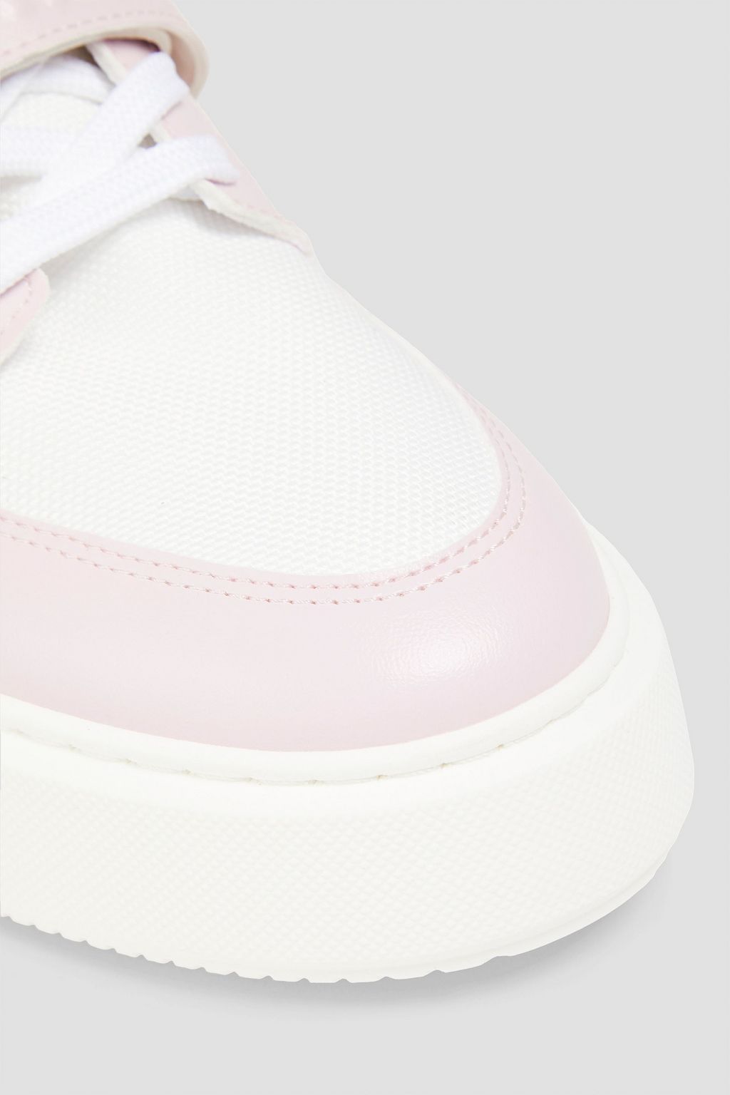 GANNI Canvas and faux leather sneakers