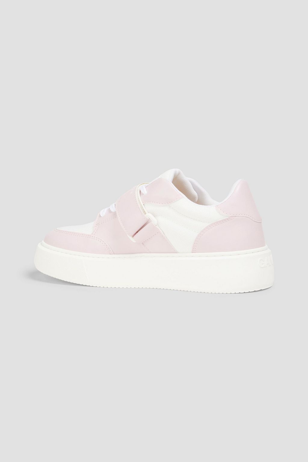 GANNI Canvas and faux leather sneakers