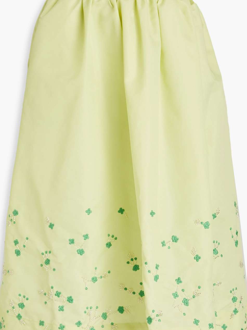 embellished taffeta midi skirt