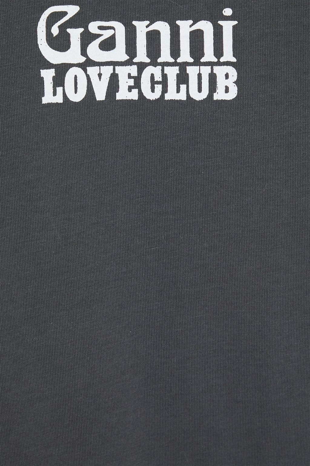 GANNI Printed cotton-jersey T-shirt
