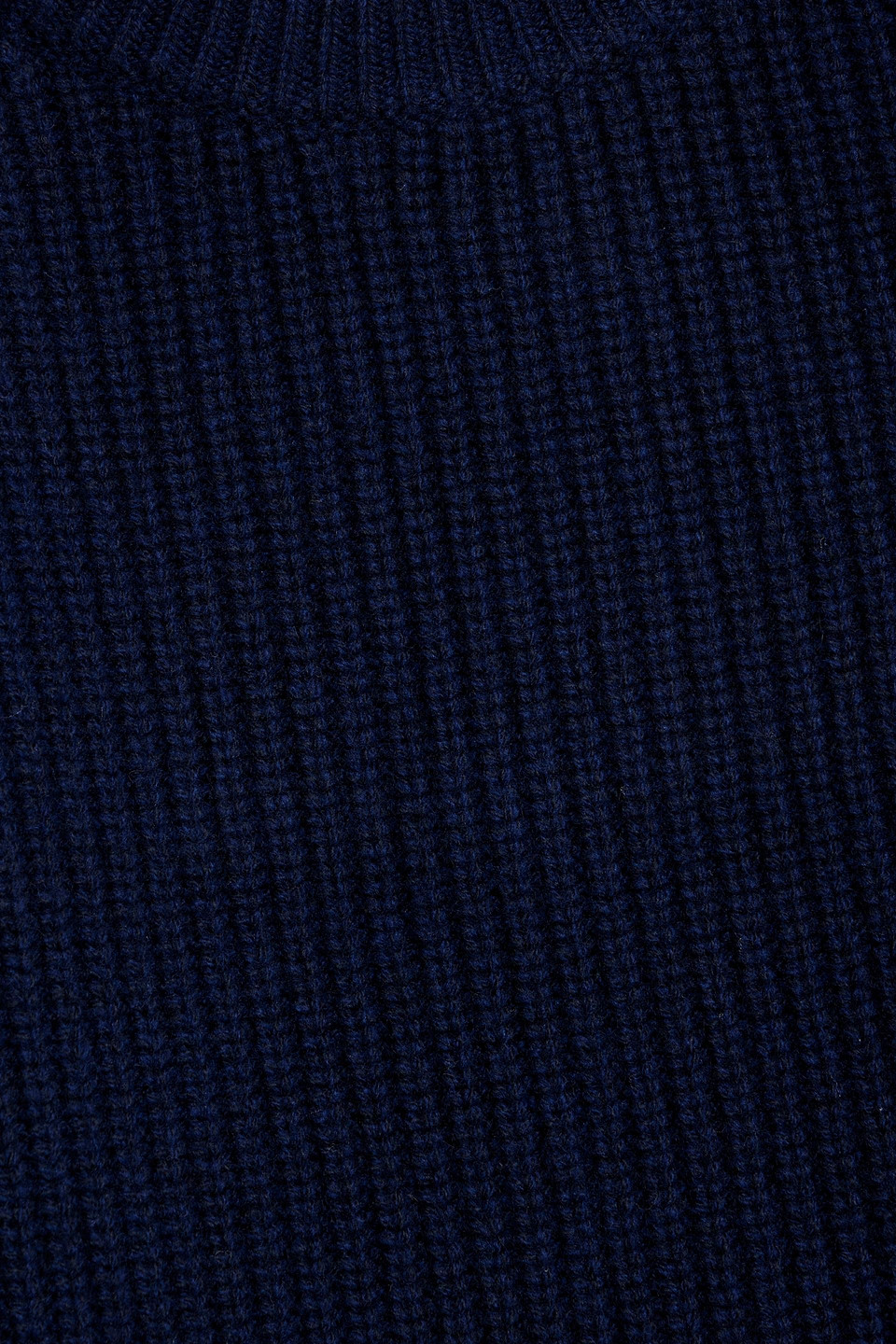 Derek Lam 10 Crosby Printed Crepe-paneled Wool Sweater In Navy