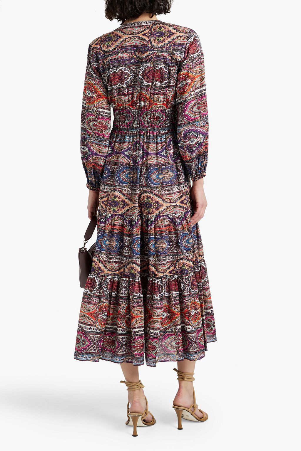 DEREK LAM 10 CROSBY Elsa printed cotton-poplin midi dress | THE OUTNET