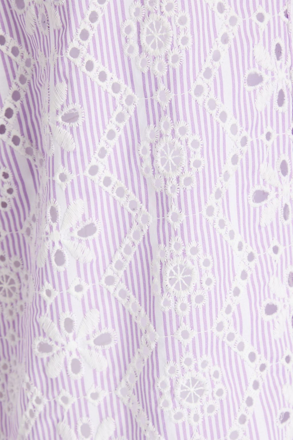 MAJE Bluse aus Baumwolle mit Lochstickerei und Streifen