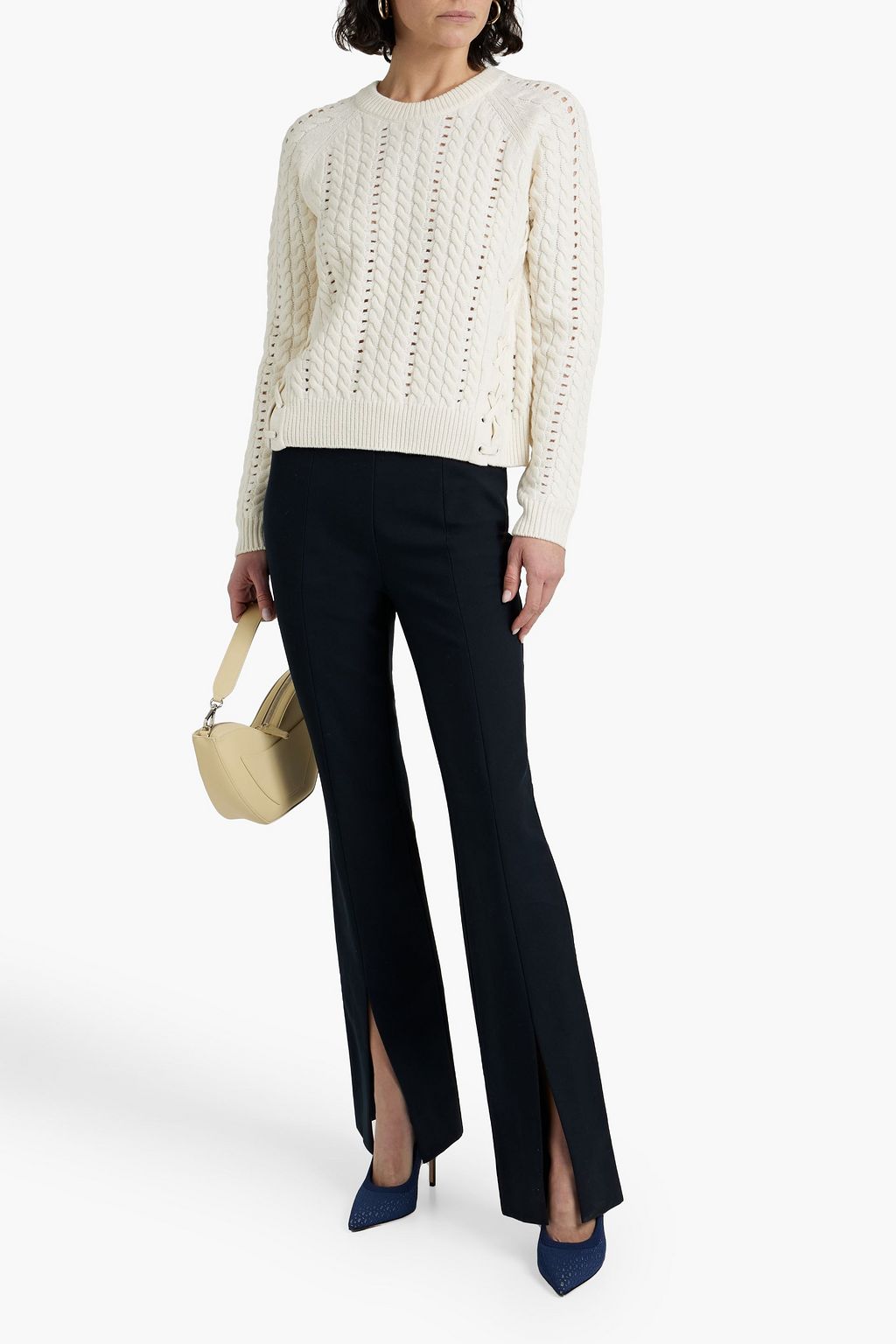 DEREK LAM 10 CROSBY Cotton-blend twill flared pants