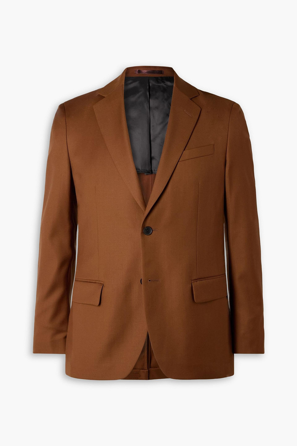 mr p. - super 110s wool-twill suit jacket - brown - us 44