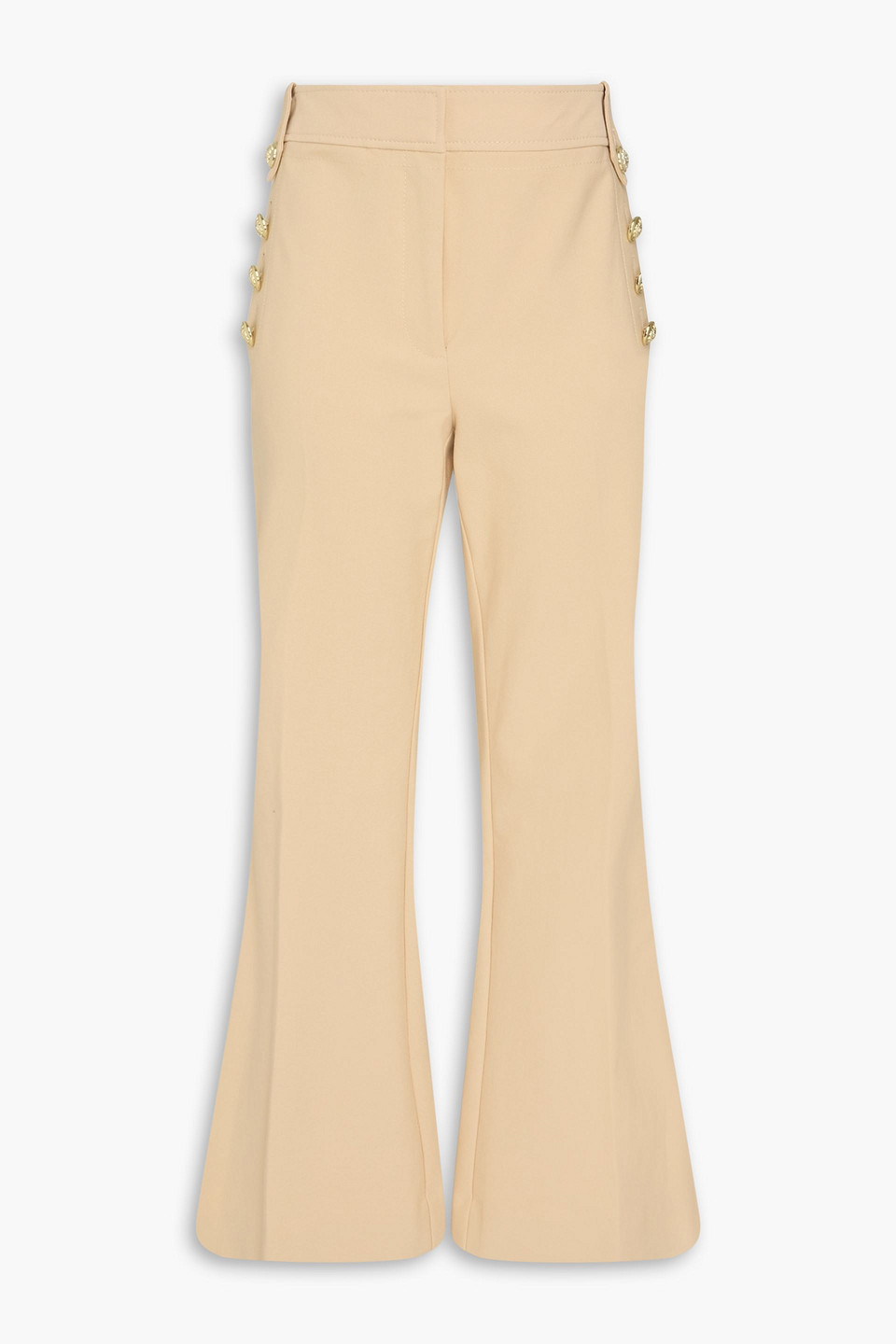 Derek Lam 10 Crosby Cotton-blend Twill Flared Pants In Multi