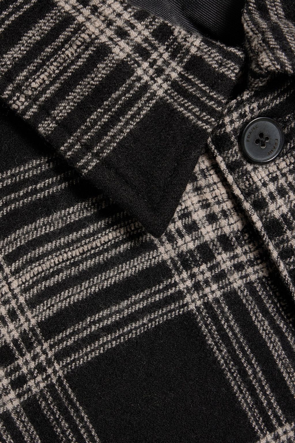 FRAME Checked wool and cotton-blend overshirt