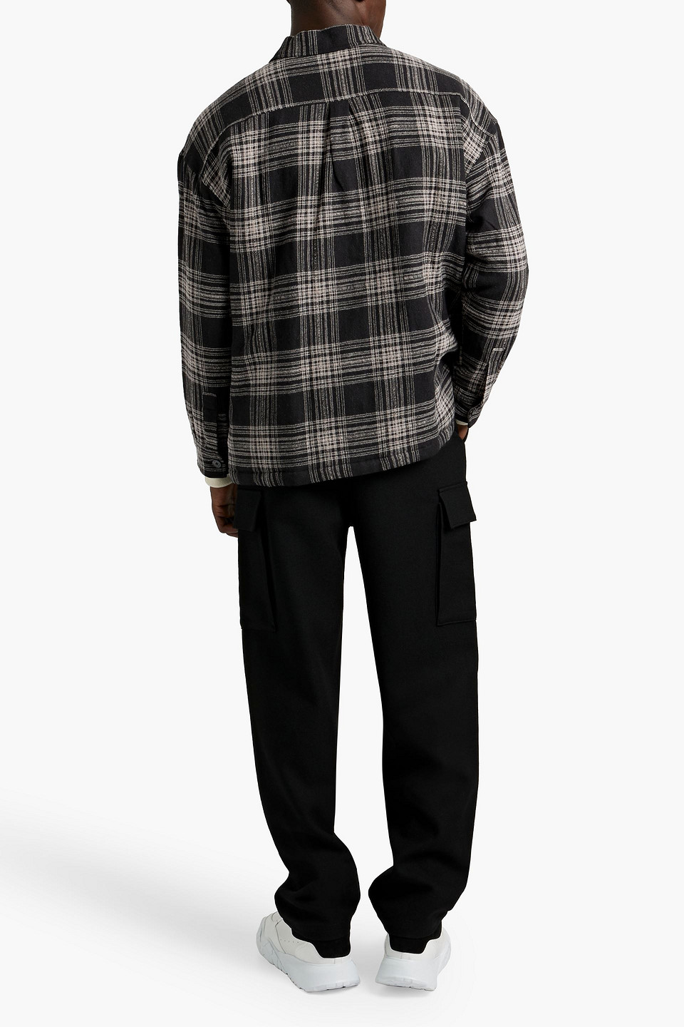  Frame - Checked Wool And Cotton-blend Overshirt - Black - S 