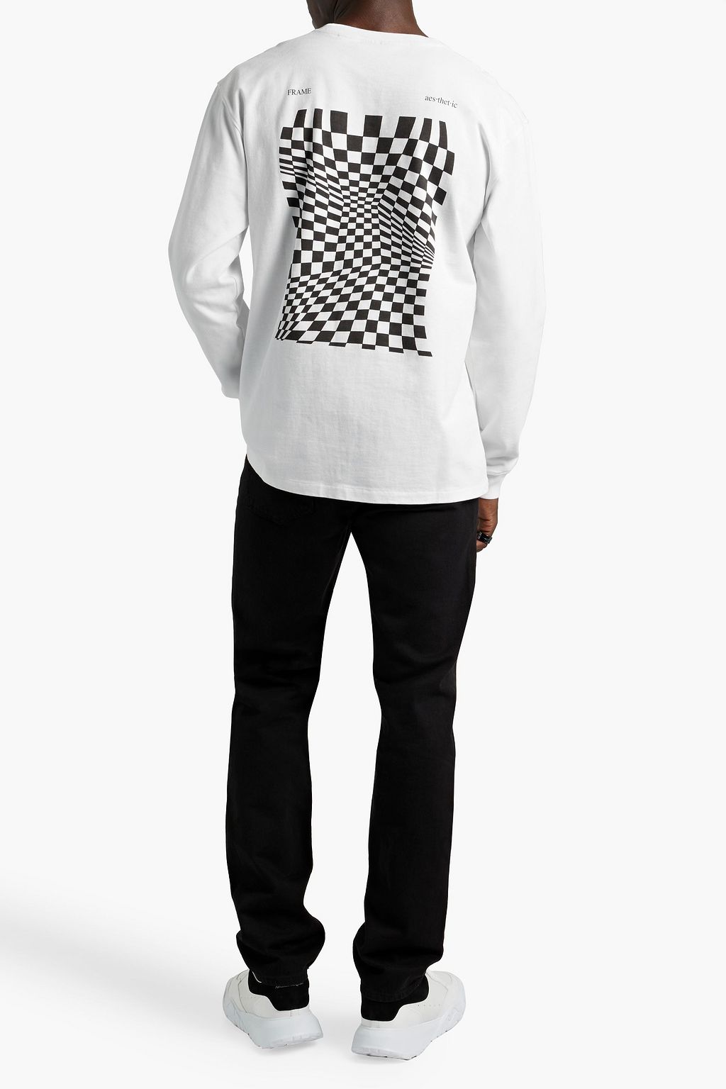 FRAME Printed cotton-jersey sweatshirt