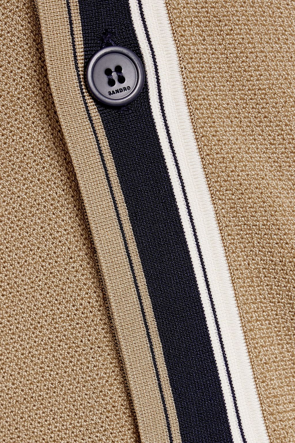 SANDRO Striped knitted cardigan