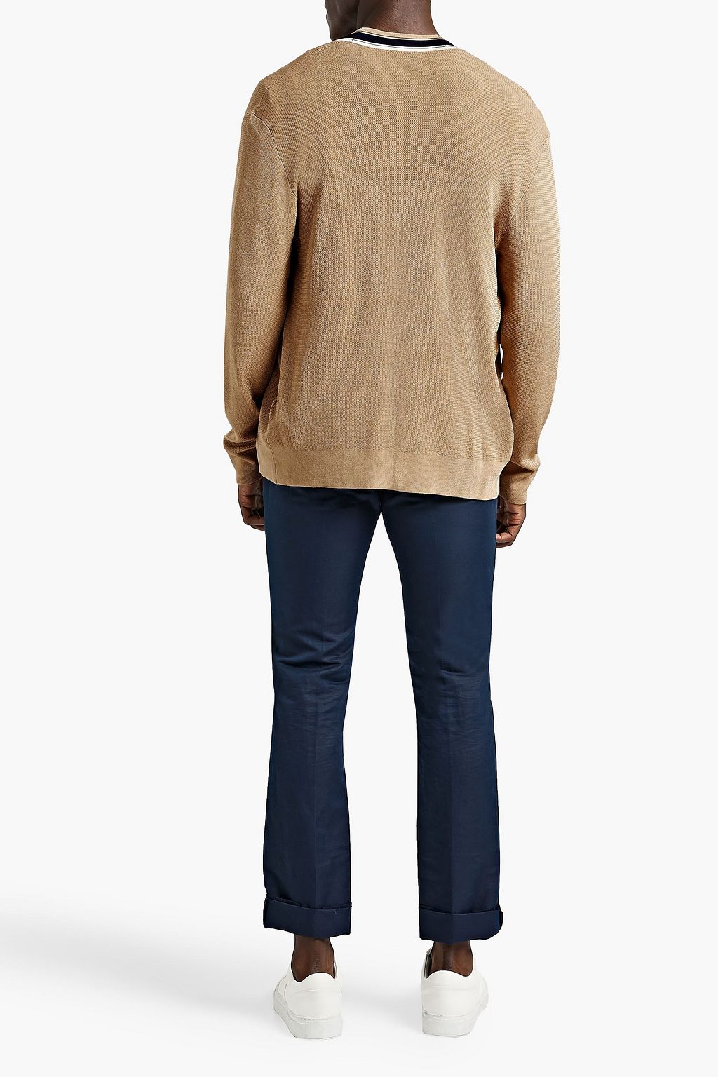 SANDRO Striped knitted cardigan