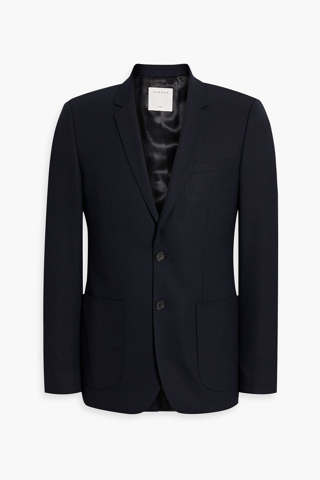 SANDRO Slim-fit wool-blend piqué blazer | THE OUTNET