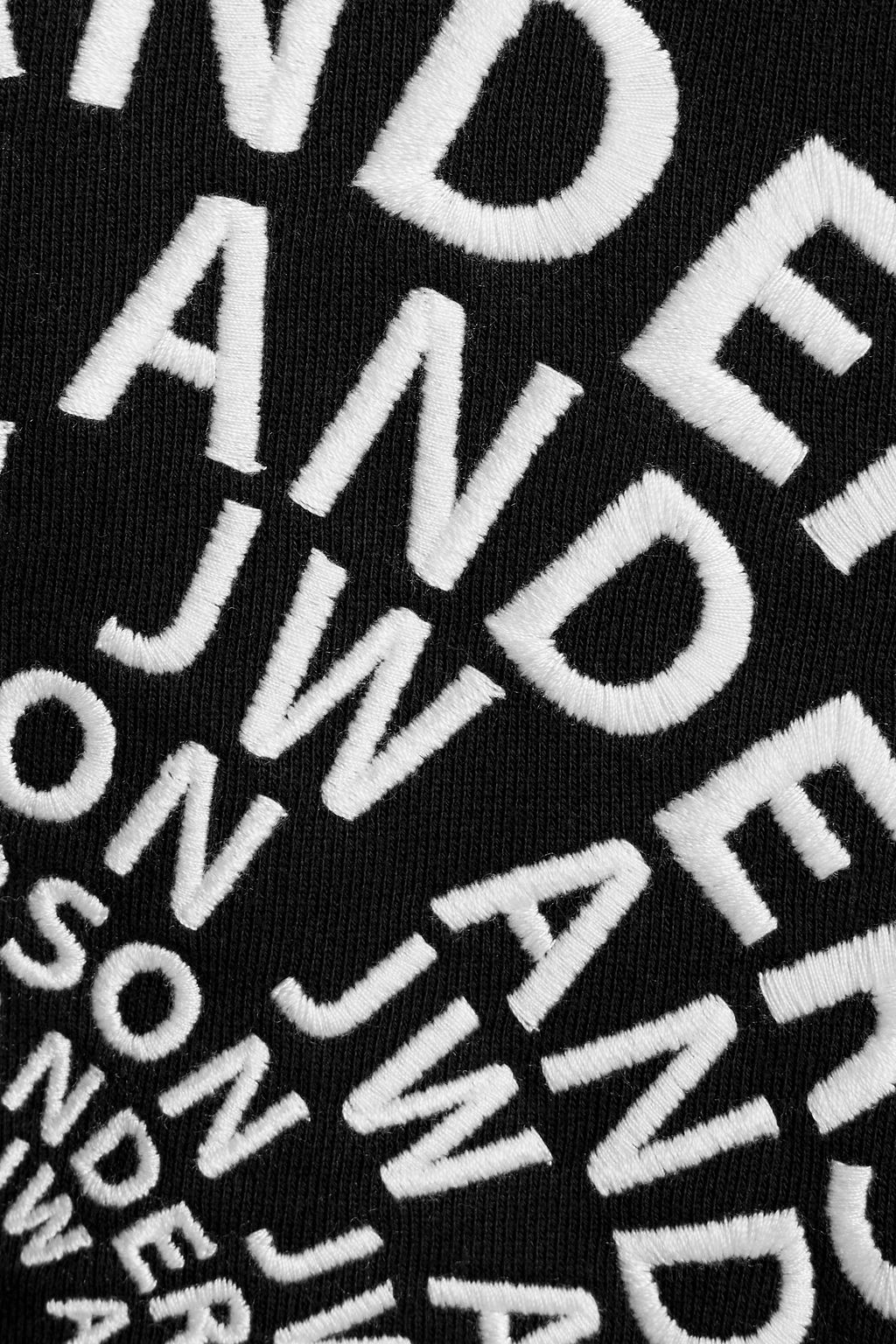 JW ANDERSON Embroidered French cotton-terry sweatshirt
