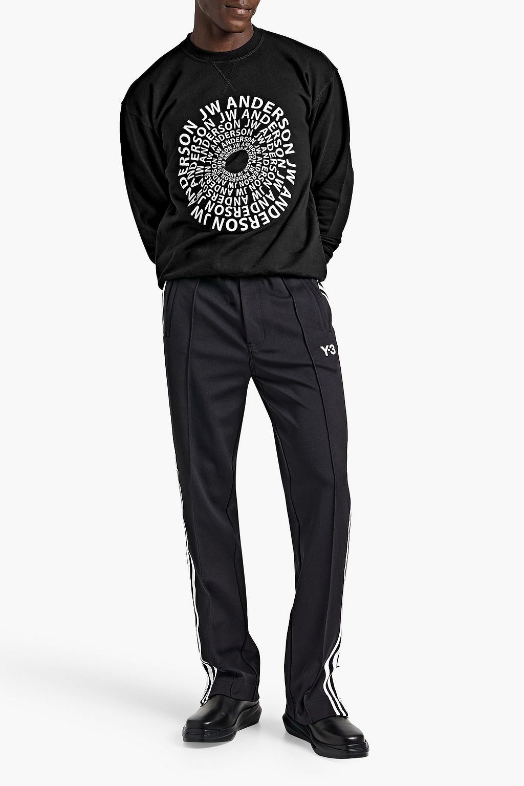 JW ANDERSON Embroidered French cotton-terry sweatshirt
