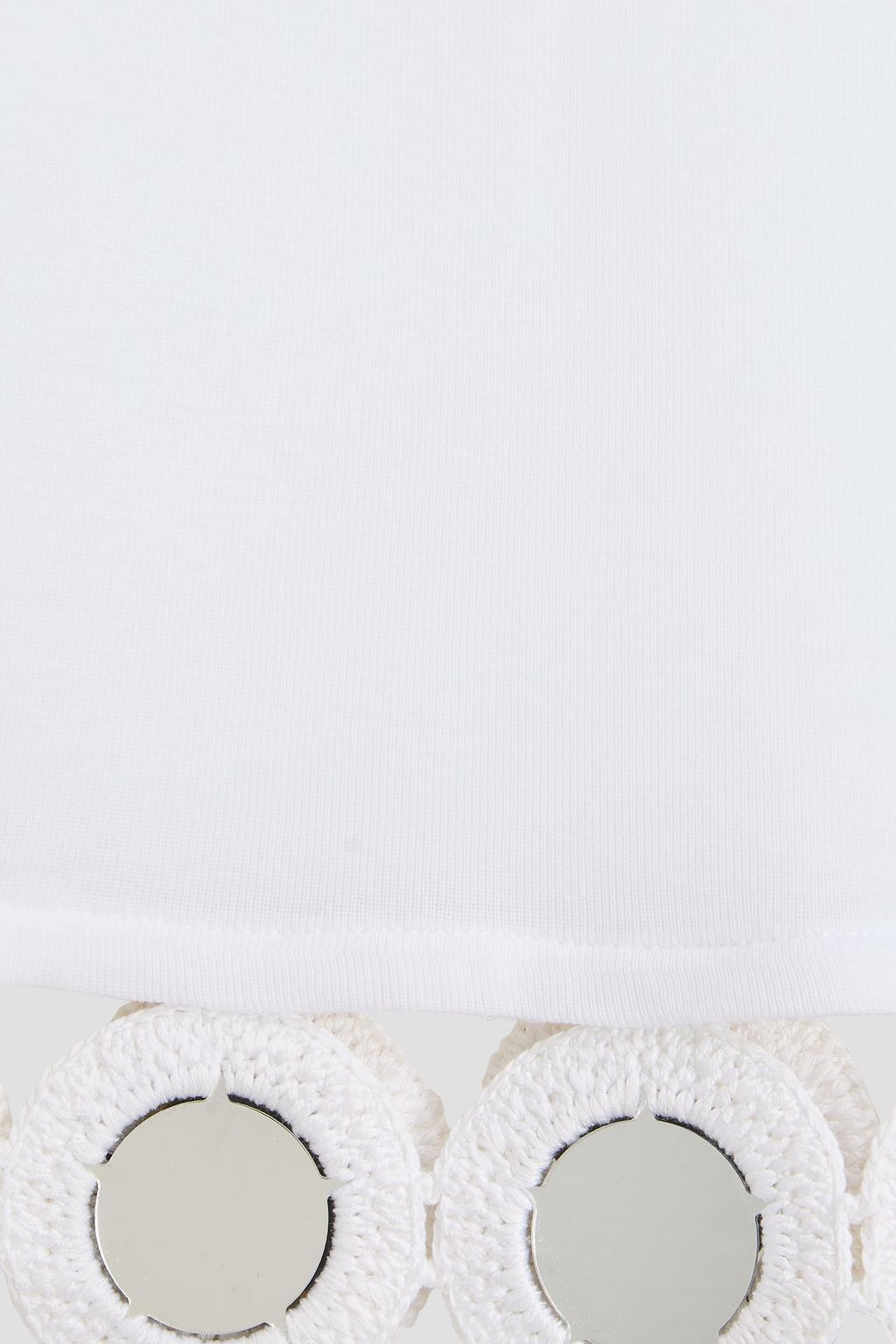 STELLA MCCARTNEY Embellished crochet-trimmed Lyocell and cotton-blend tank