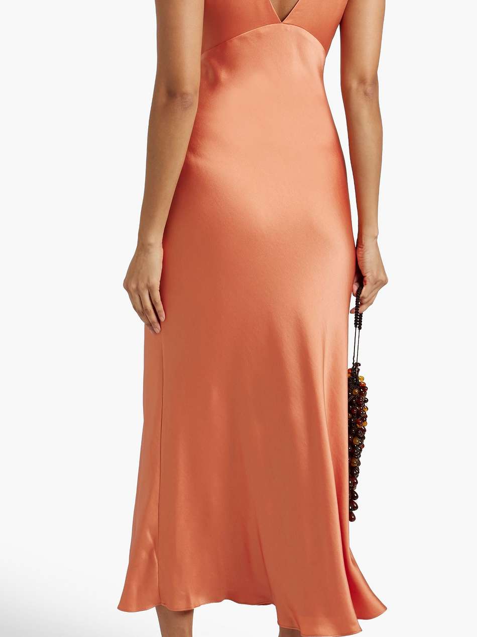 josette cutout satin midi dress