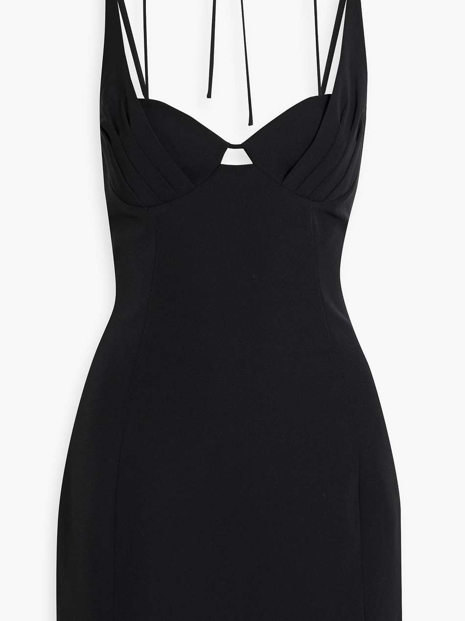 vanesa cutout crepe mini dress