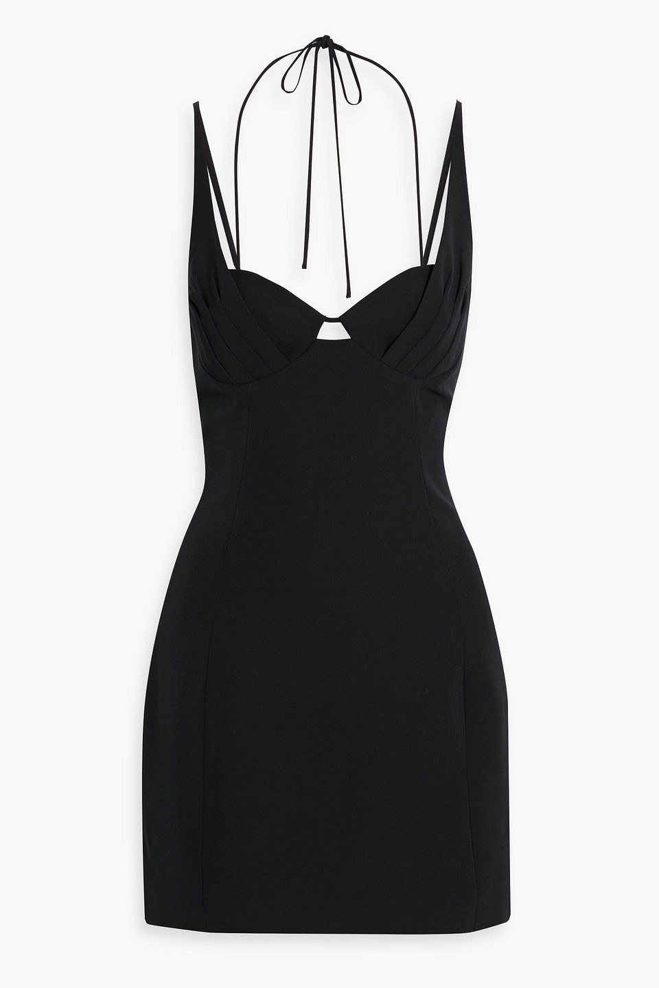 Simkhai Vanesa Cutout Crepe Mini Dress In Black