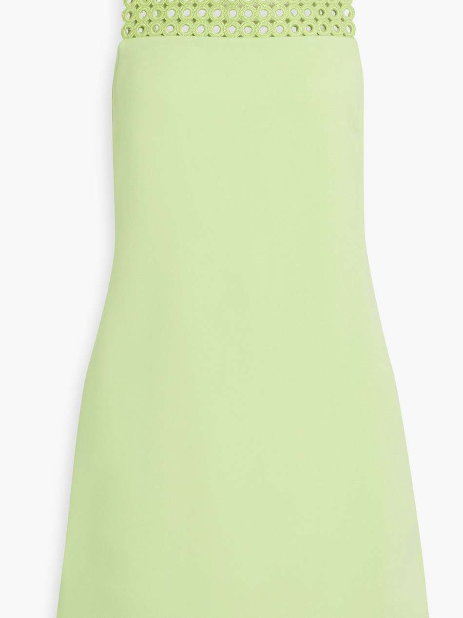 marlie crochet-trimmed crepe mini dress