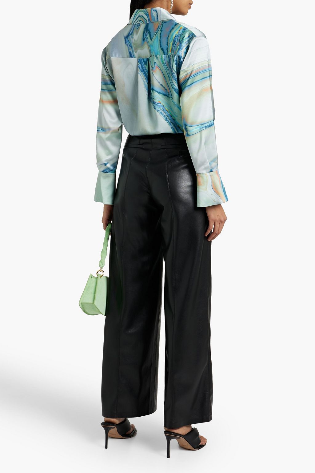 SIMKHAI Elika printed satin shirt