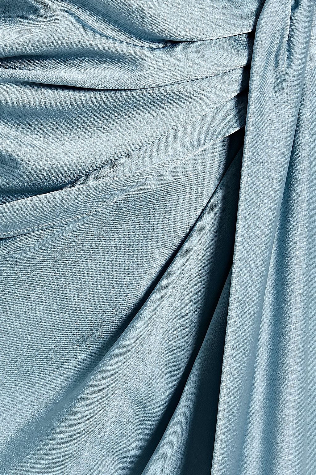 SIMKHAI Elisabetta draped satin-crepe maxi skirt