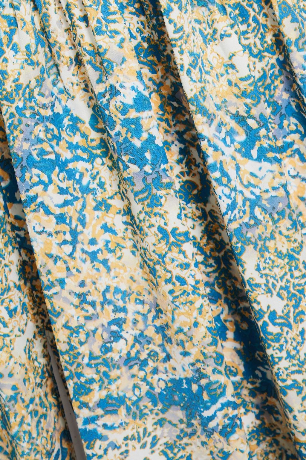 MAJE Tiered printed satin midi dress