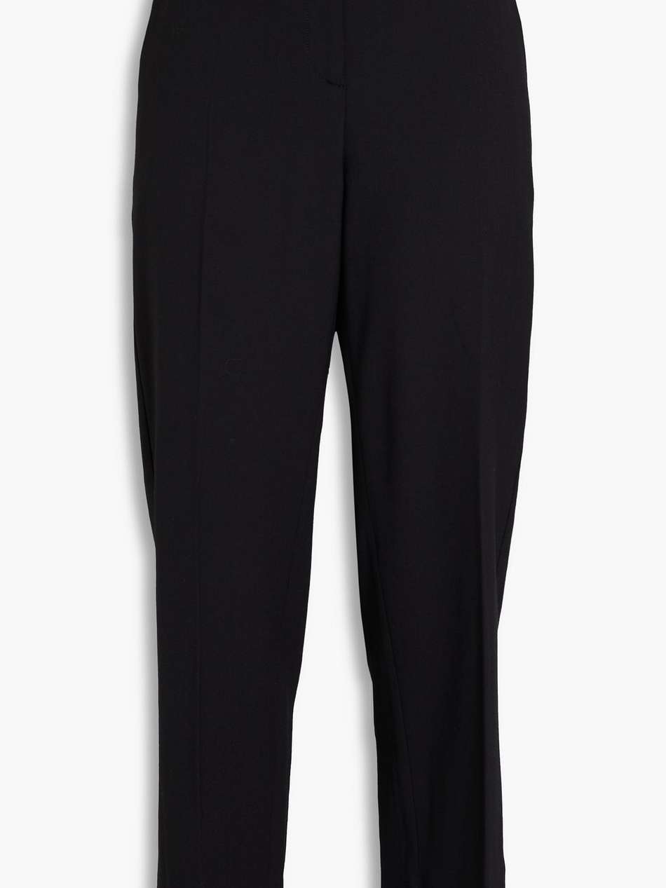 twill straight-leg pants