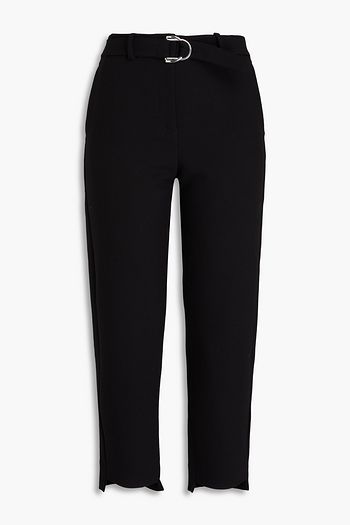 DKNY Womens Pinstriped Casual Trouser Pants, Black, 14