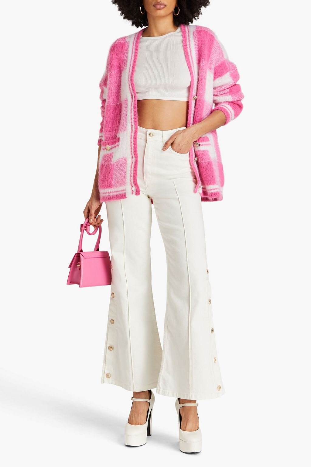 MAJE High-rise flared jeans