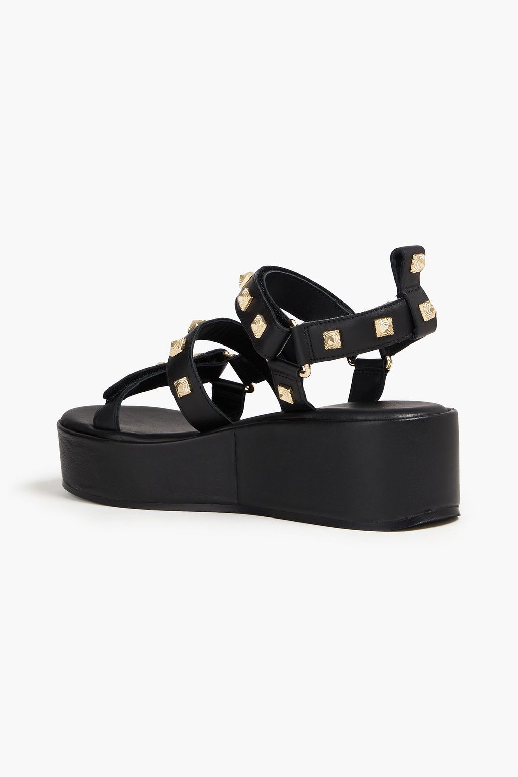MAJE Studded leather platform sandals