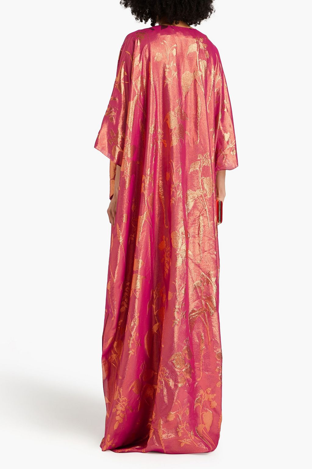 OSCAR DE LA RENTA 메탈릭 실크 혼방 자카드 카프탄