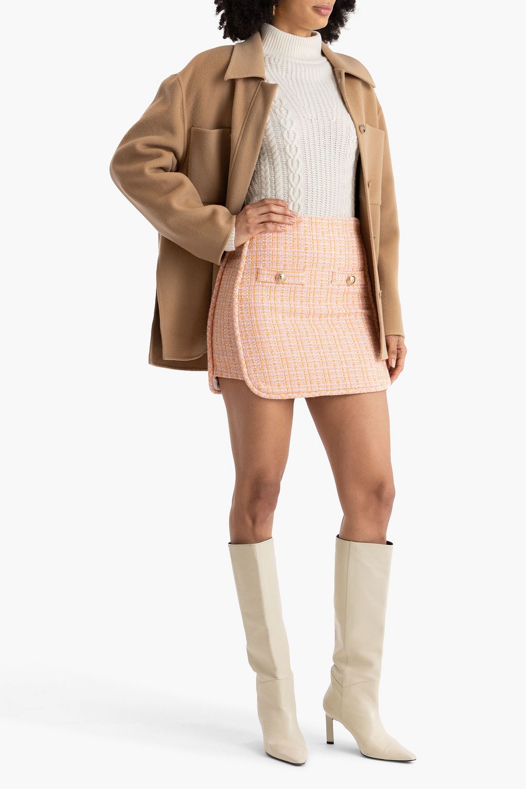 MAJE Tweed mini skirt