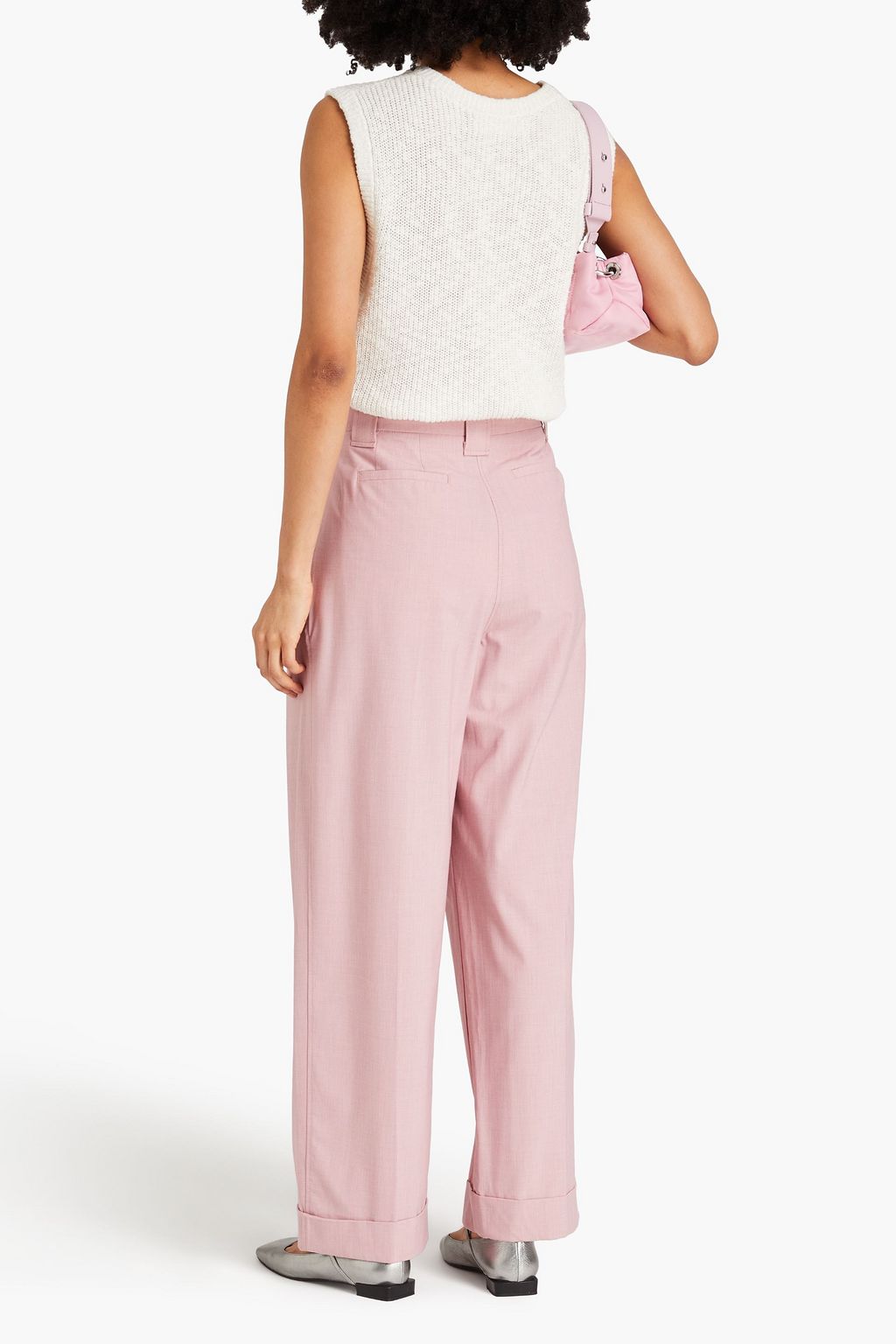 GANNI Pleated wide-leg pants