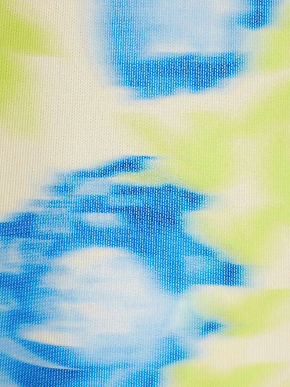 printed stretch-mesh midi dress
