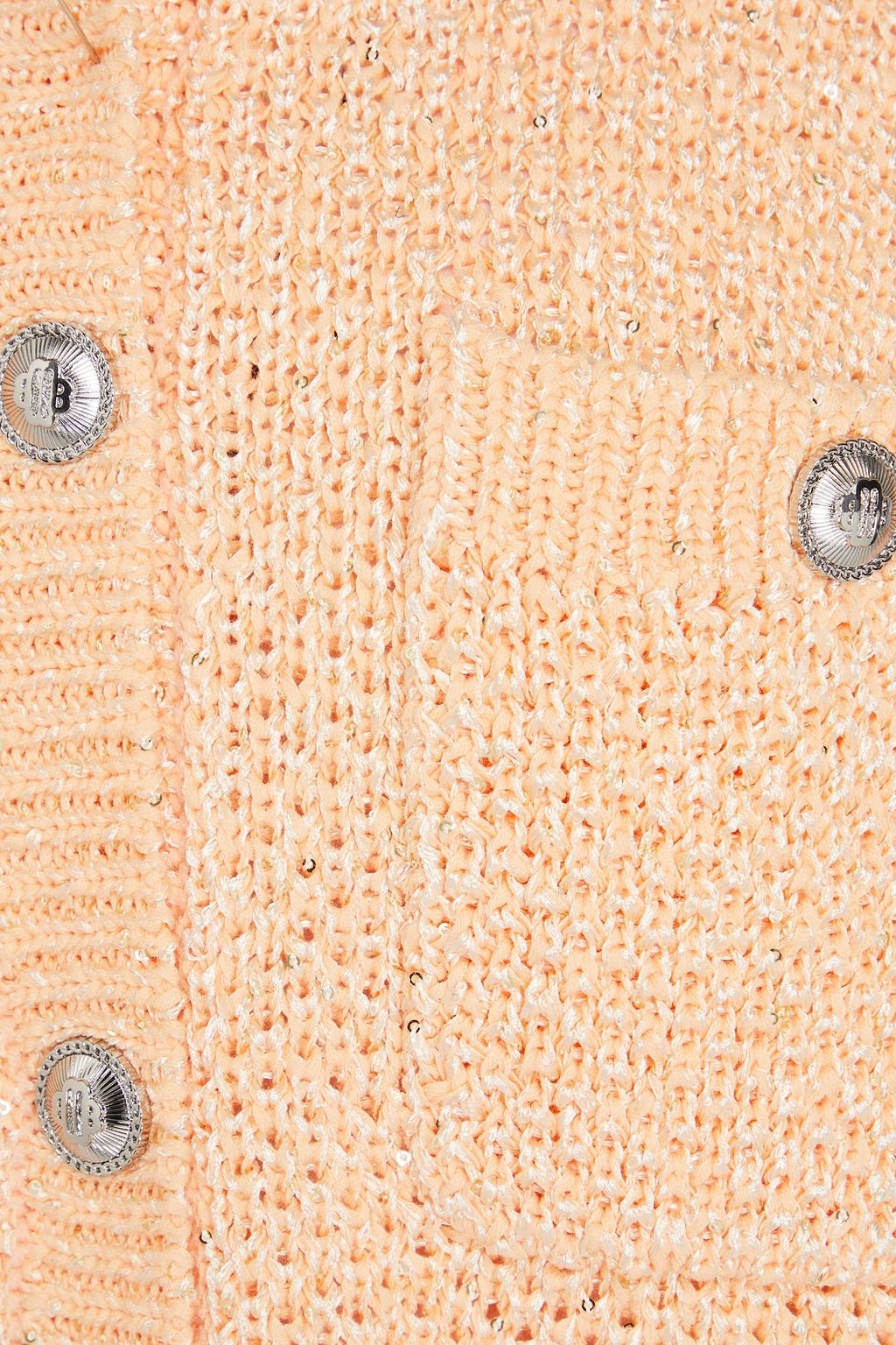 MAJE Sequin-embellished crochet-knit cardigan