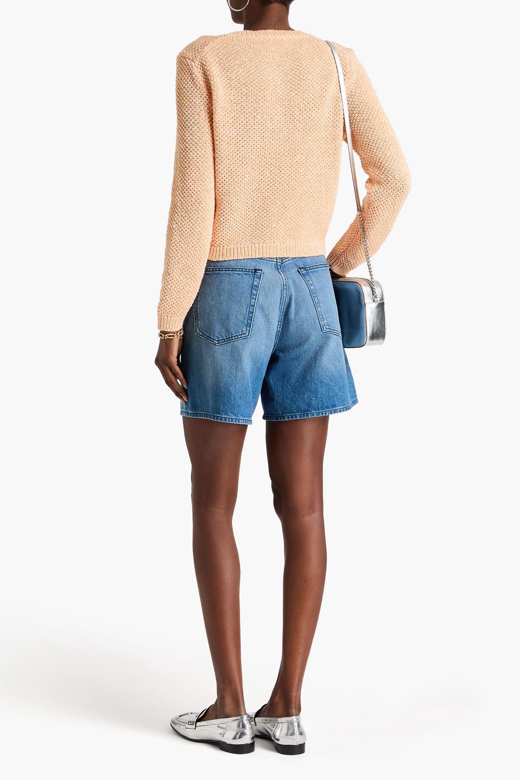 MAJE Sequin-embellished crochet-knit cardigan