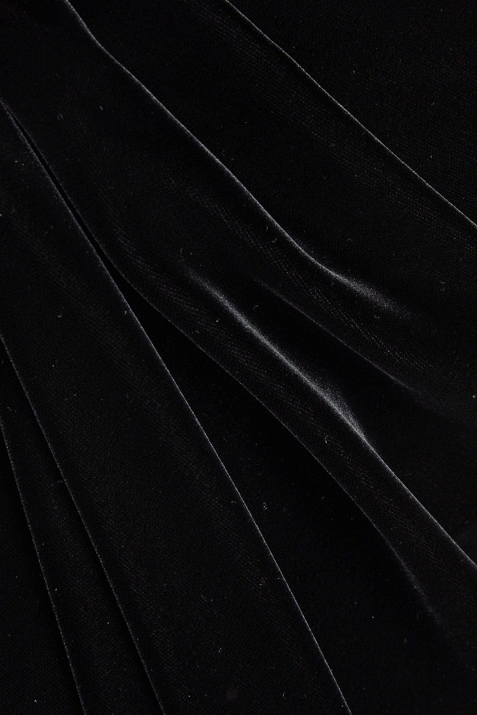 Oscar De La Renta One-shoulder Cutout Velvet Midi Dress In Black