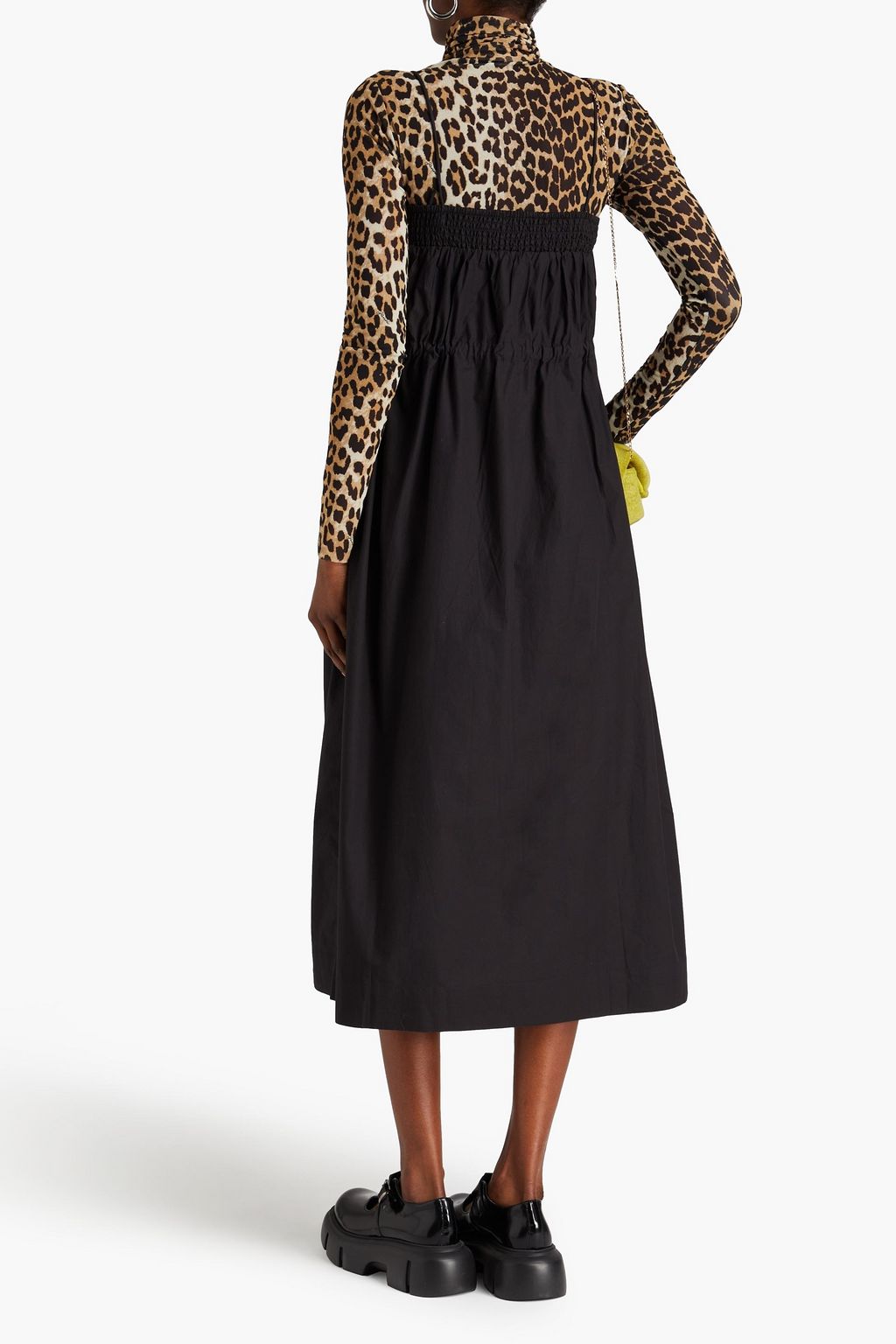 GANNI Cotton-poplin midi dress