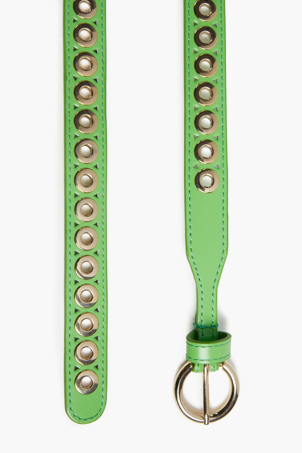 SANDRO Eyelet-embellished leather belt